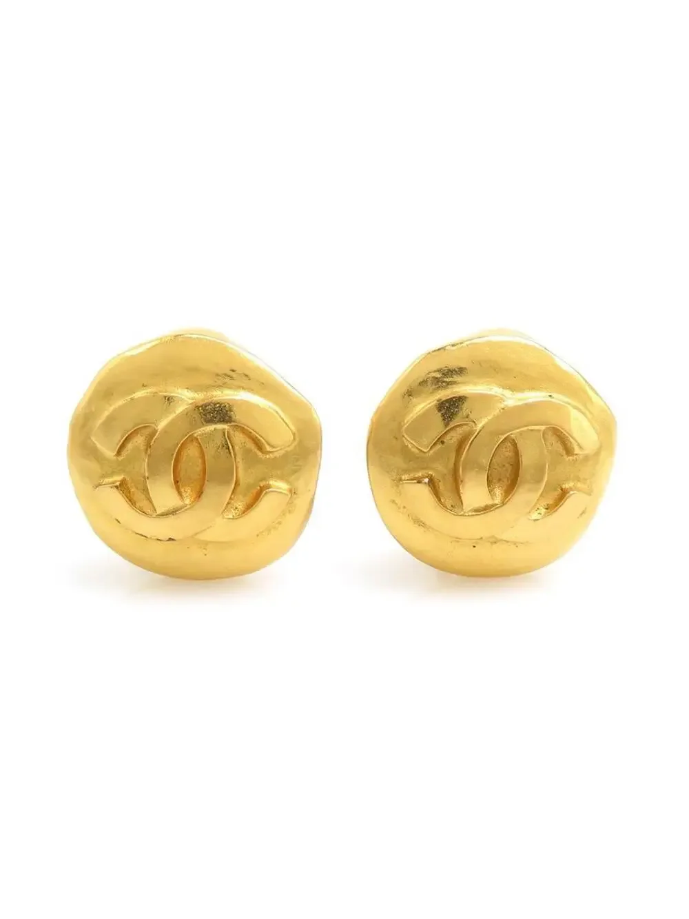Auth Chanel Vintage Cc Logo Clip On #302708C28B
